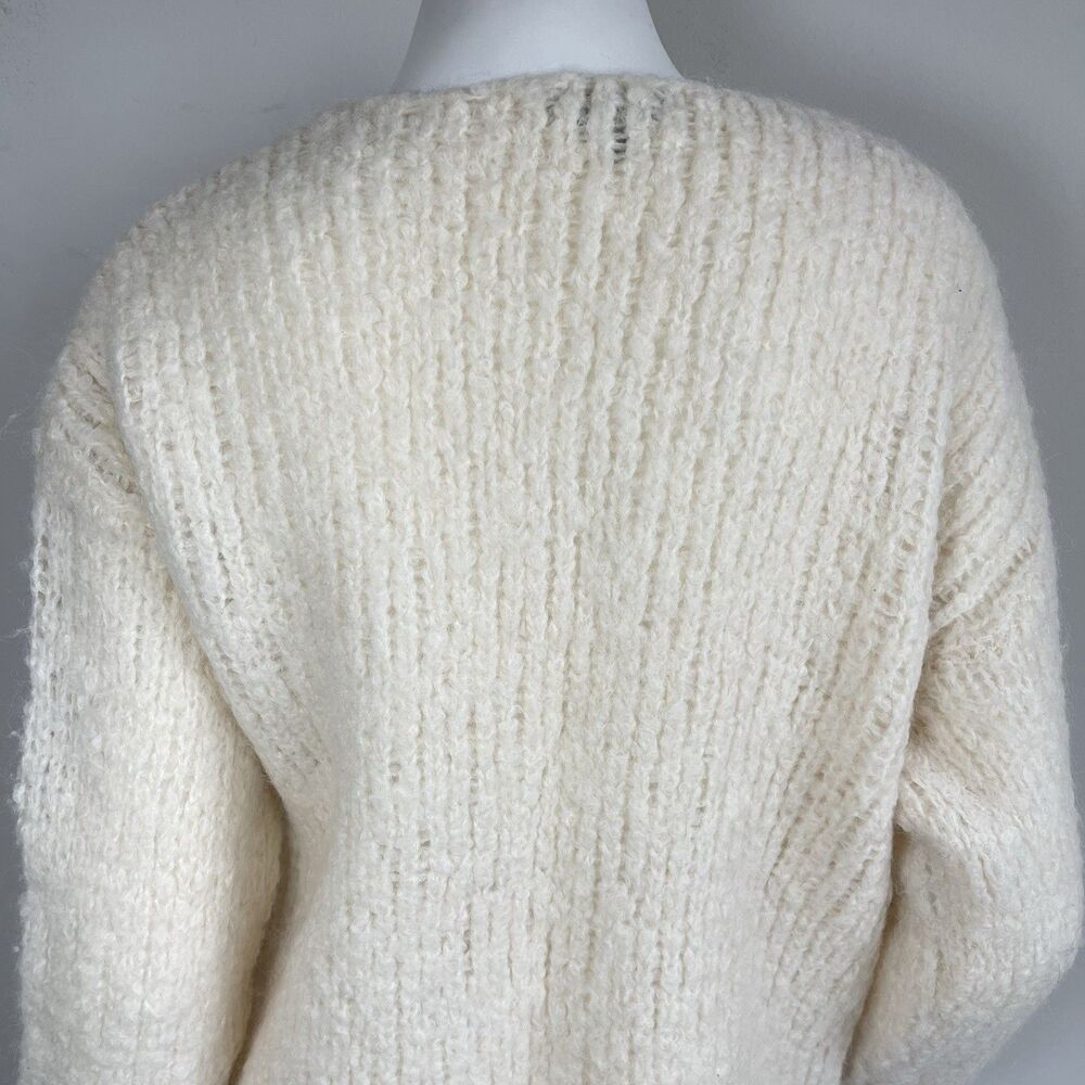 Rag & Bone Womens L‎ Alpaca Bouclé Chunky Sweater Freda Cozy Luxury Preppy - Picture 7 of 13
